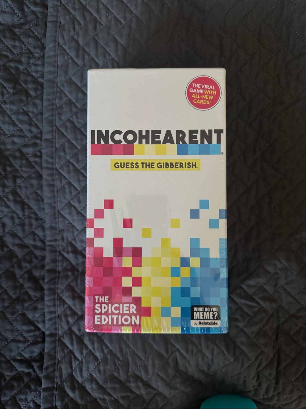 Incohearent The Spicier Edition Party Game - White with Pink/Yellow/Blue Accents